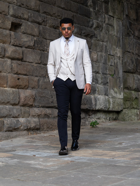 Elvis - Light Beige 3 Piece Suit