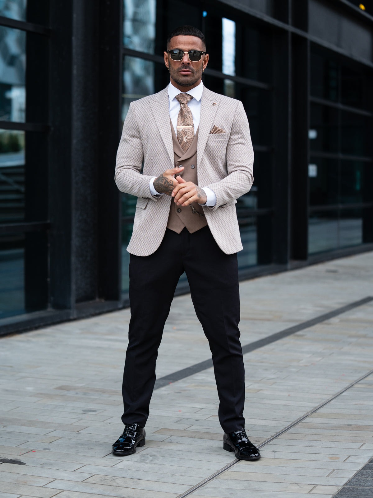 Kirill - Light Brown 3 Piece Suit