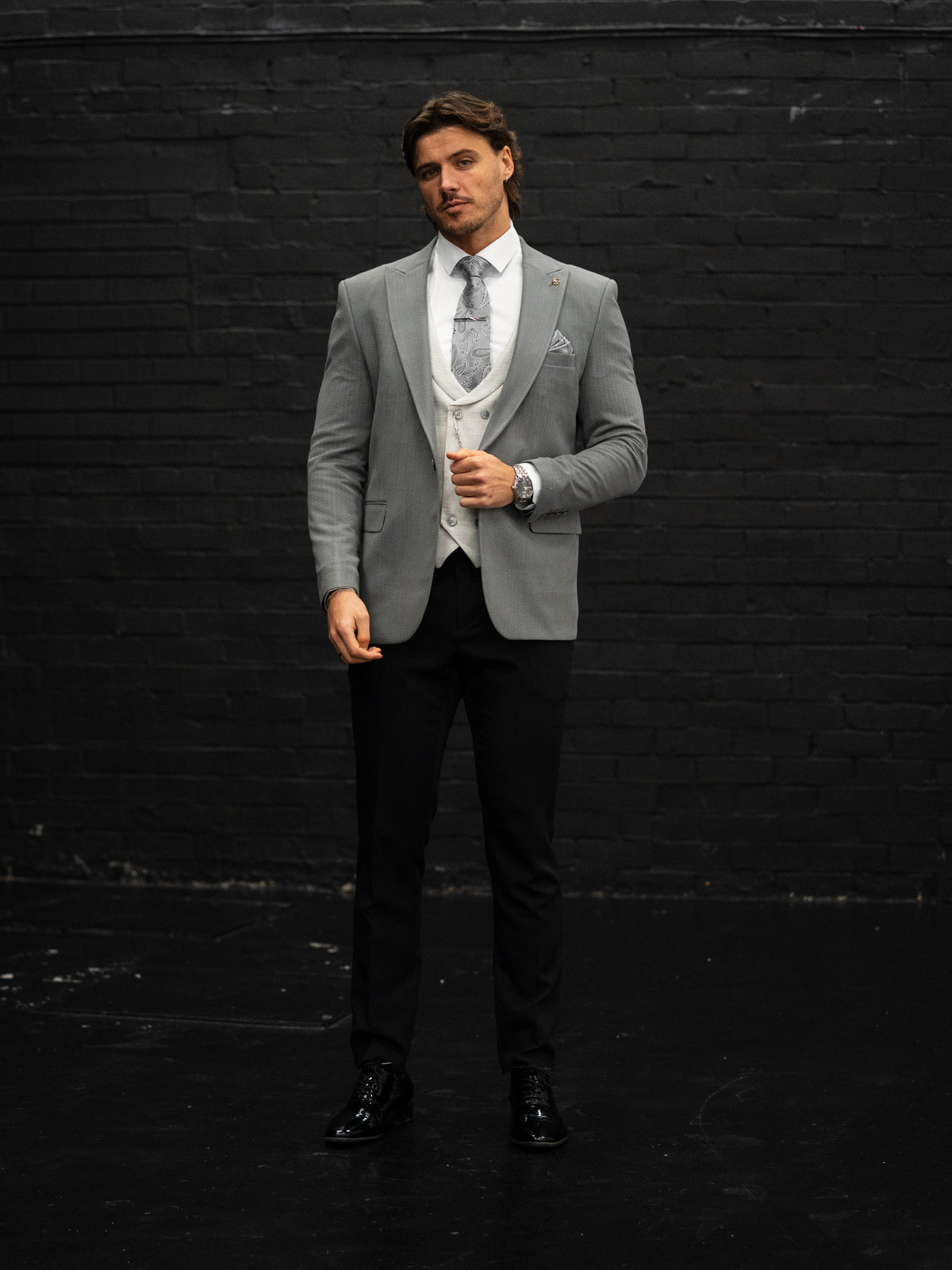 Davron - Anthracite Grey/Light Grey 3 Piece Suit