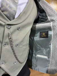 Helsinki - Grey/Sage 3 Piece Suit