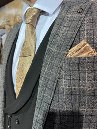 Aspinall - Charcoal Grey/Beige 3 Piece Suit