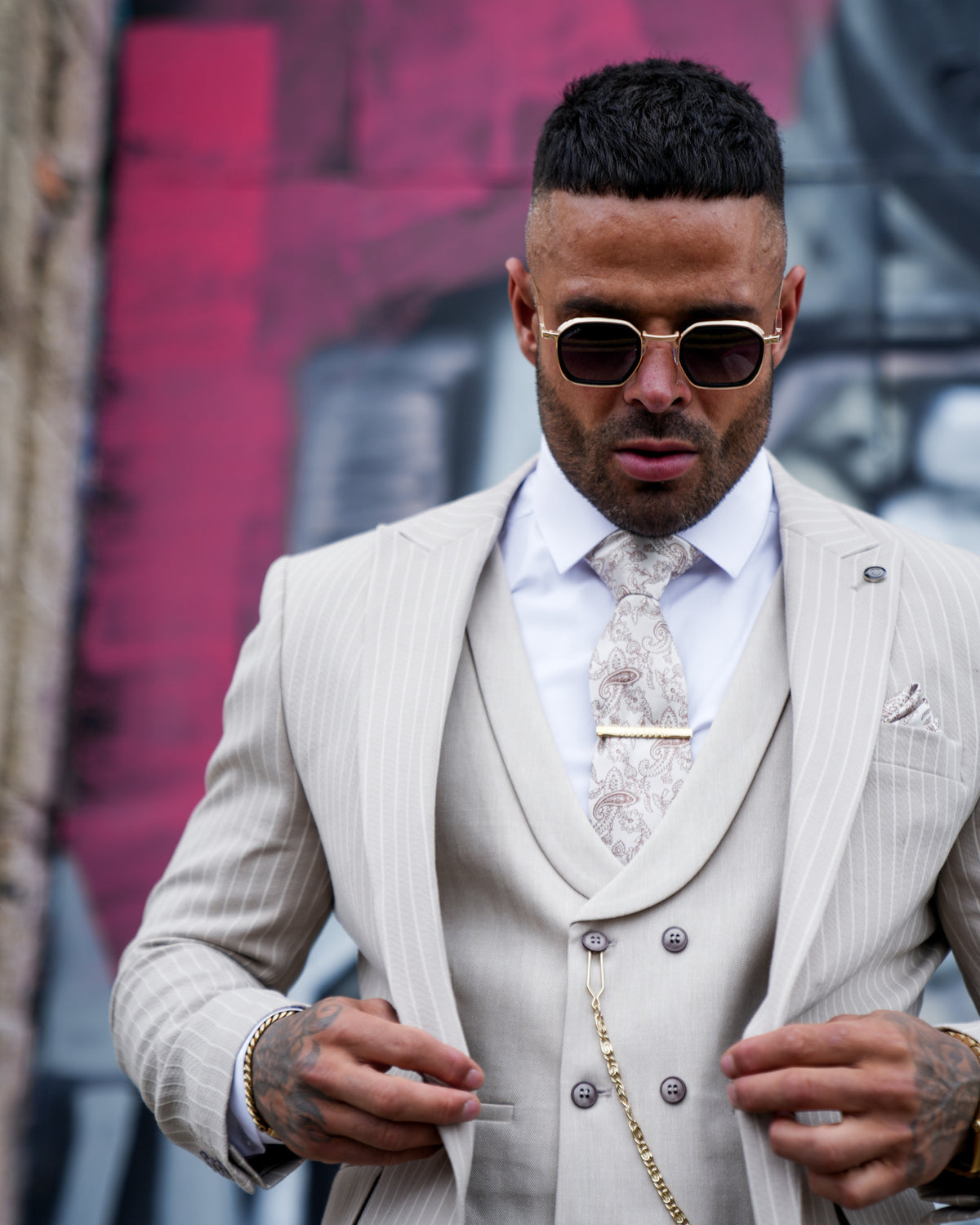 Canberra - Beige 3 Piece Suit
