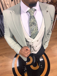 Linton - Mint Green/Light Grey 3 Piece Suit