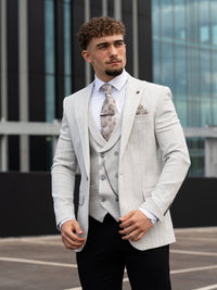 Oakland - Concrete Grey/Brown Fleck 3 Piece Suit
