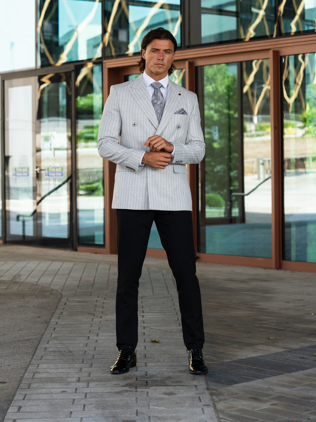 Pulisic - Grey/Black 2 Piece Suit