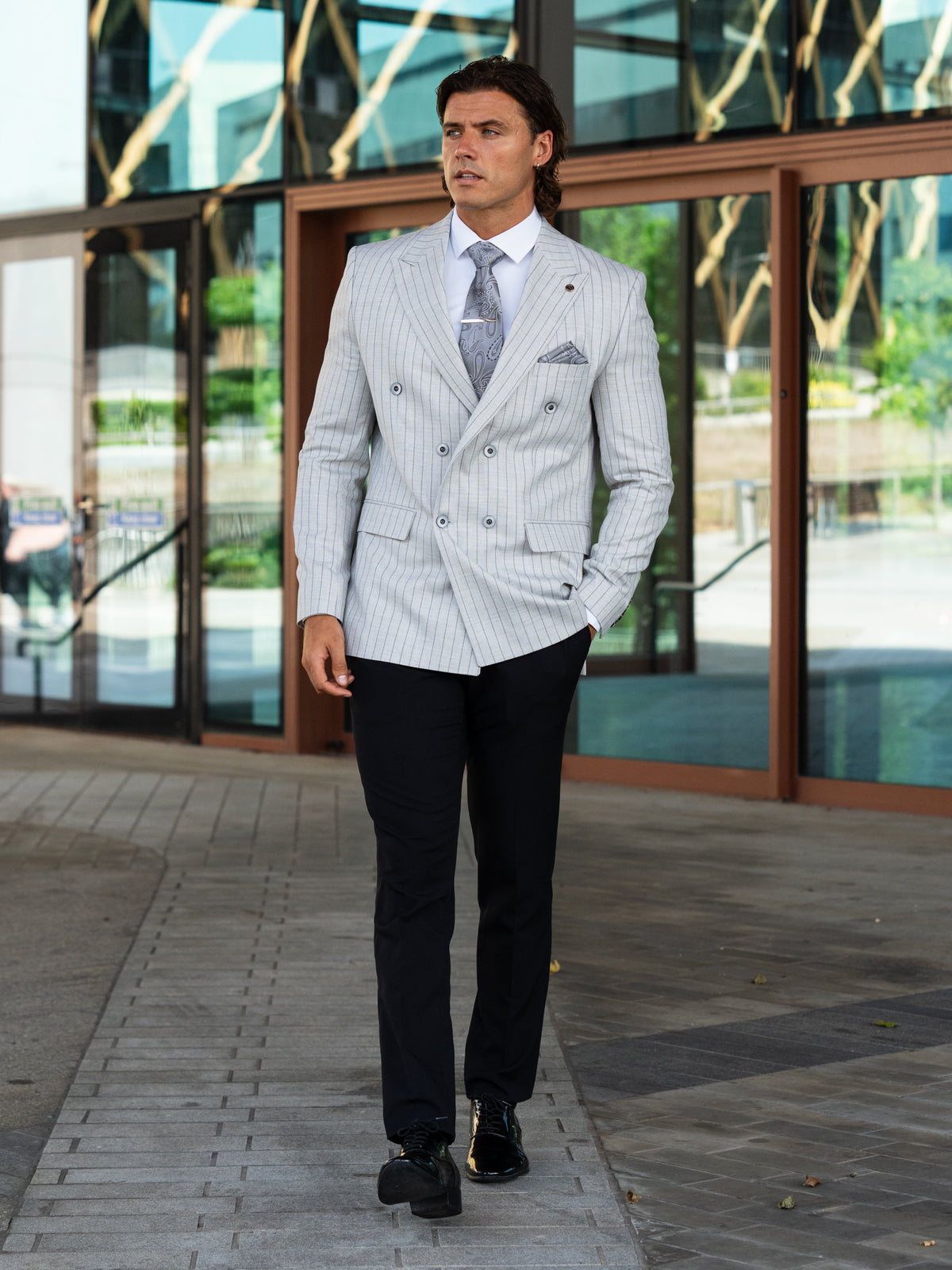 Pulisic - Grey/Black 2 Piece Suit