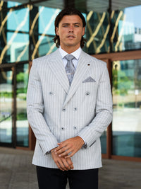 Pulisic - Grey/Black 2 Piece Suit
