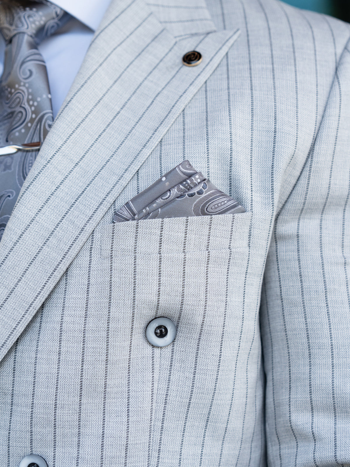 Pulisic - Grey/Black 2 Piece Suit