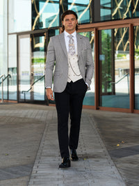 Molina - Charcoal Grey/Beige 3 Piece Suit