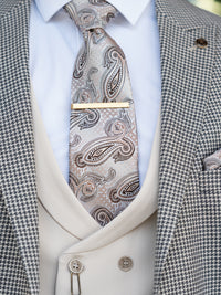 Molina - Charcoal Grey/Beige 3 Piece Suit