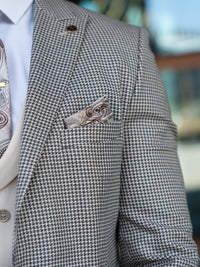 Molina - Charcoal Grey/Beige 3 Piece Suit