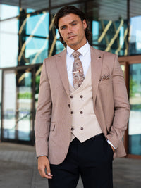 Kluivert - Tan/Beige 3 Piece Suit