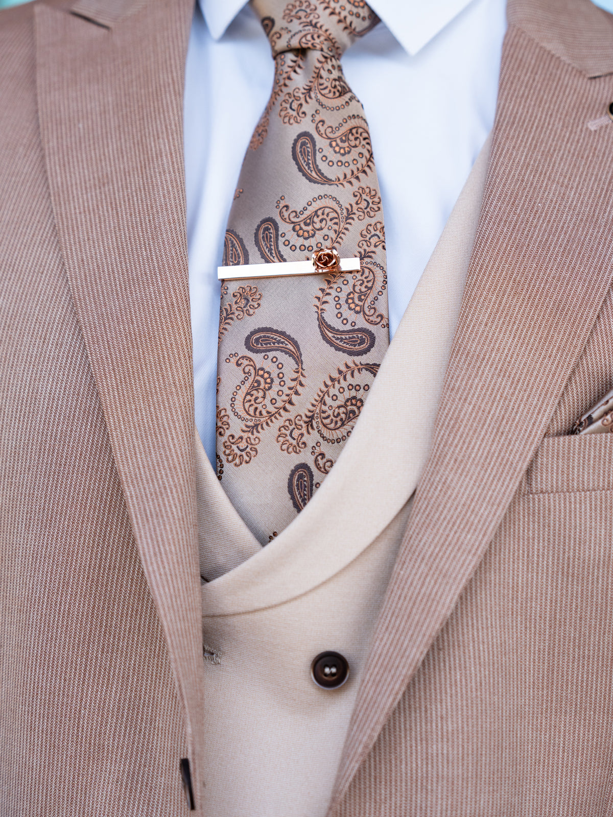 Kluivert - Tan/Beige 3 Piece Suit