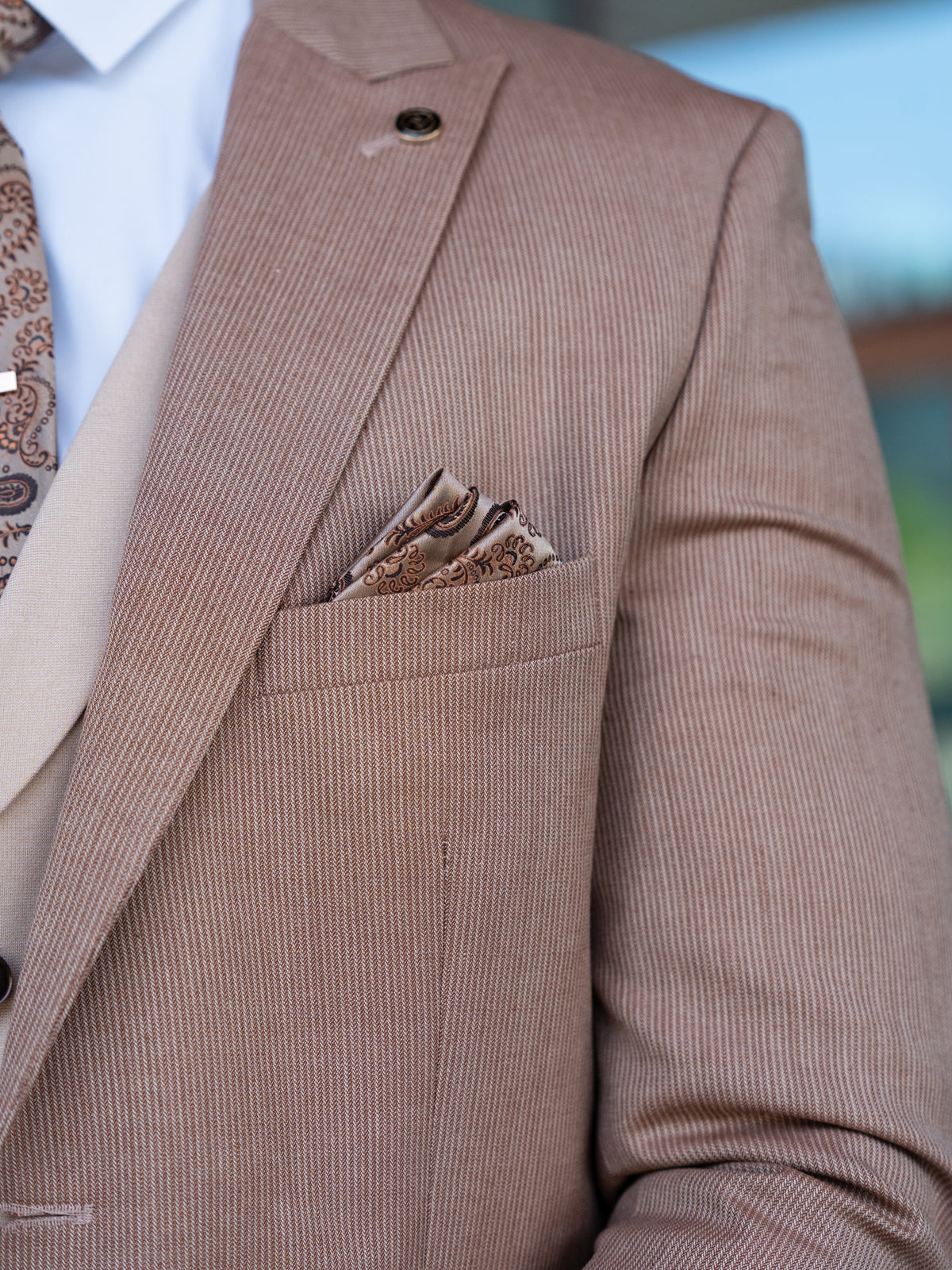 Kluivert - Tan/Beige 3 Piece Suit