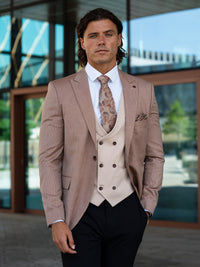 Kluivert - Tan/Beige 3 Piece Suit