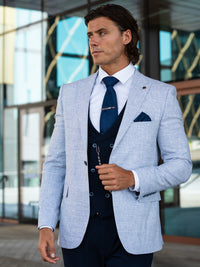 Sano - Blue/Navy 3 Piece Suit