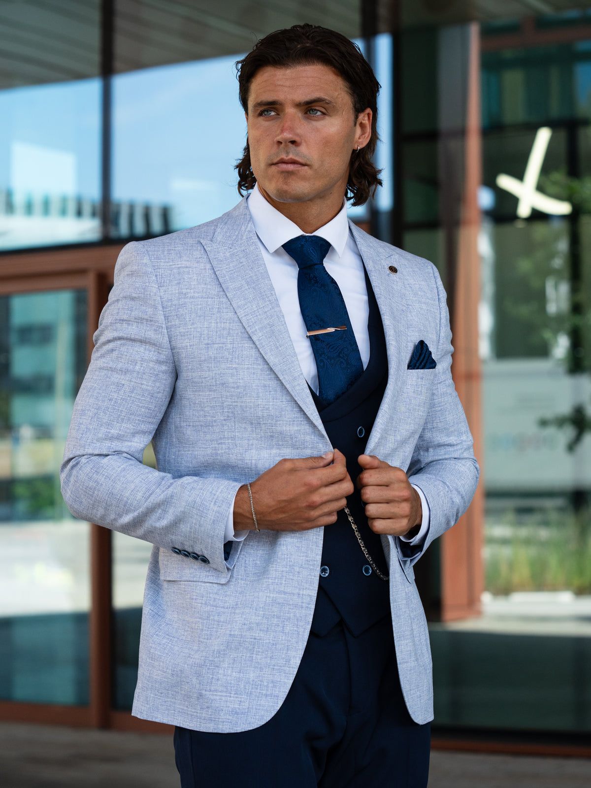 Sano - Blue/Navy 3 Piece Suit