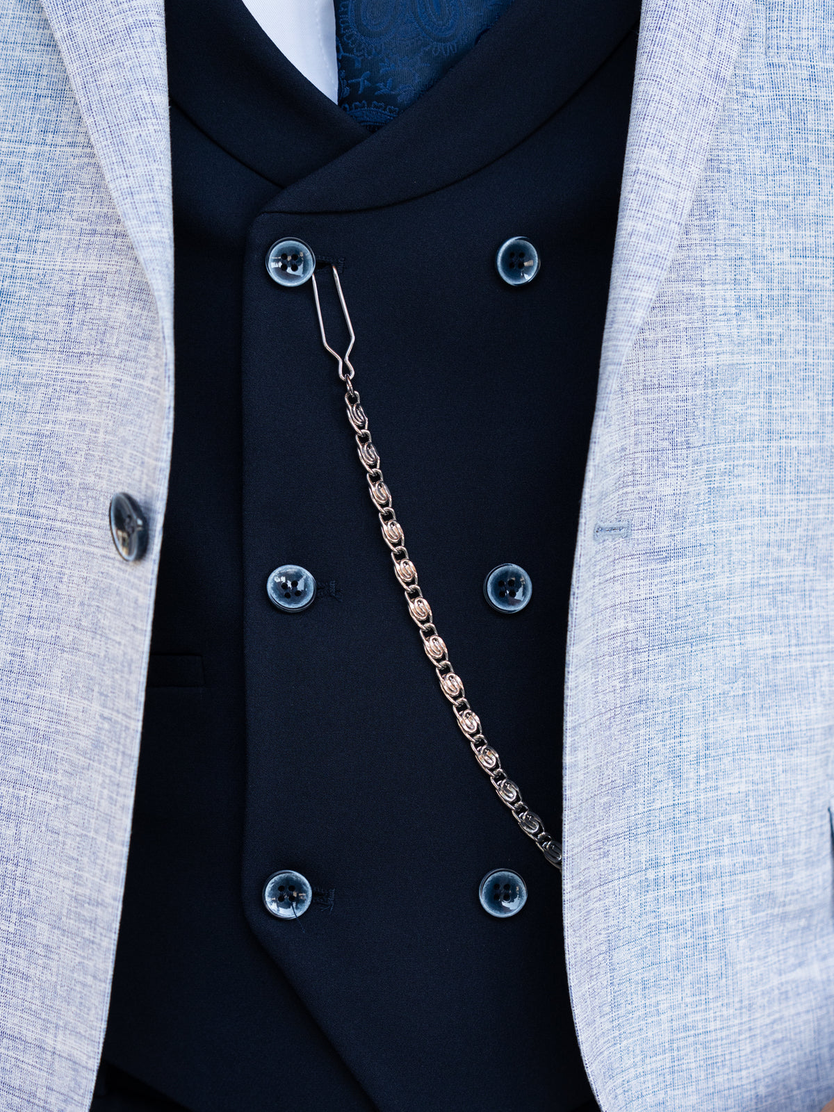Sano - Blue/Navy 3 Piece Suit