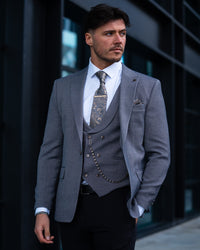 Broadway - Slate Blue/Beige 3 Piece Suit