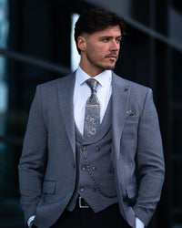 Broadway - Slate Blue/Beige 3 Piece Suit