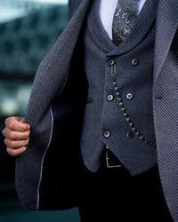 Broadway - Slate Blue/Beige 3 Piece Suit