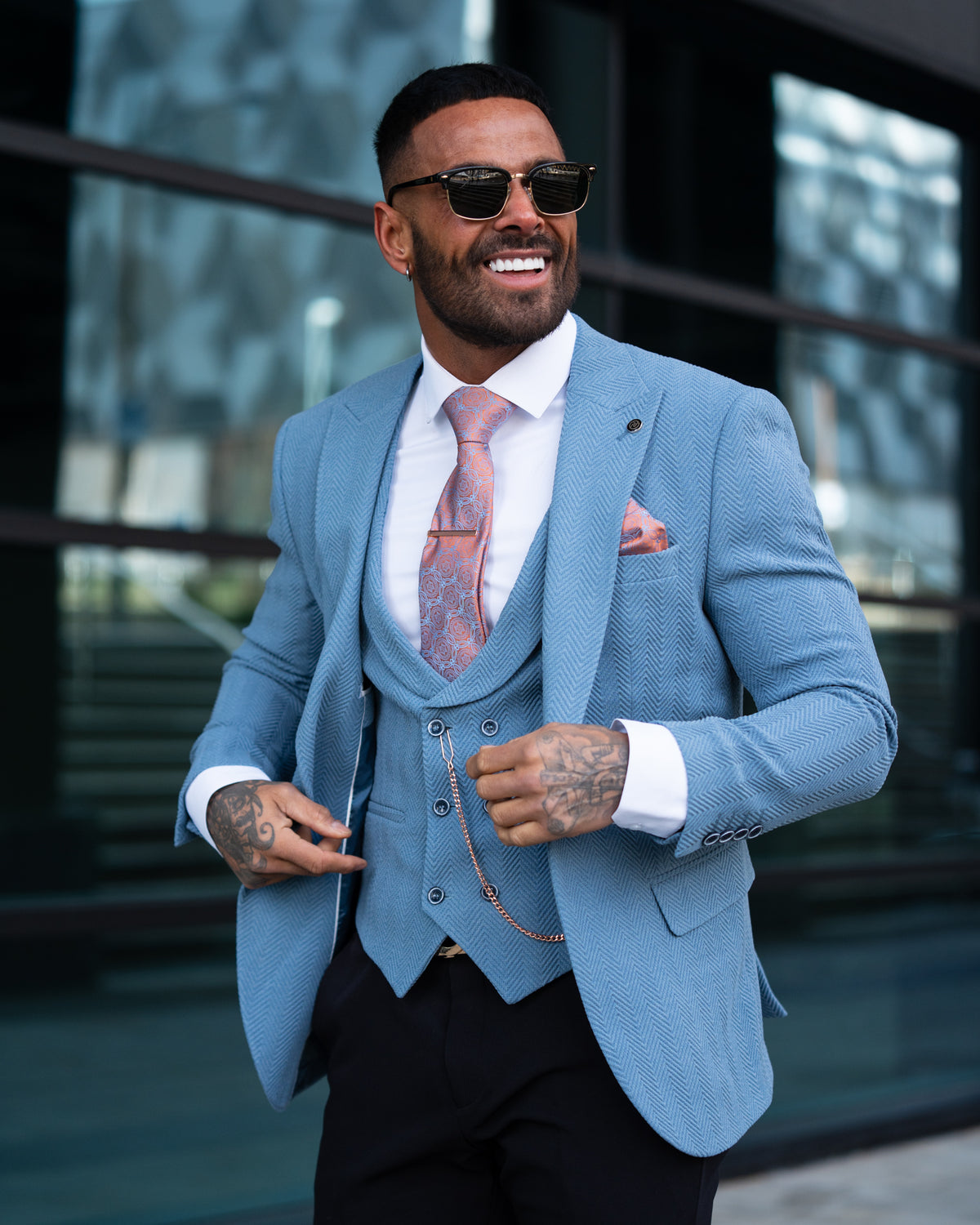 Icarus - Sea Blue 3 Piece Suit