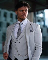 Ellwood - Light Grey 3 Piece Suit