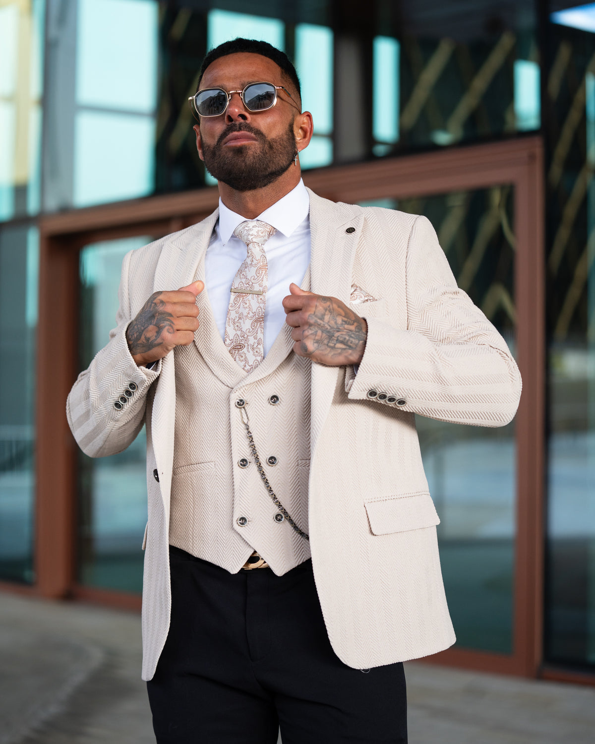 Randall - Cream 3 Piece Suit