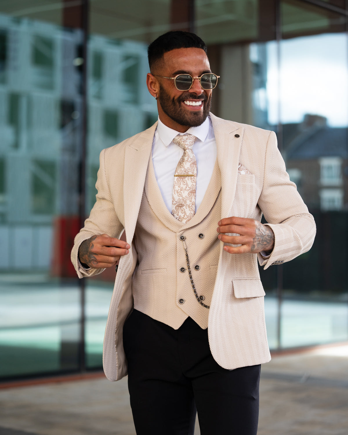 Randall - Cream 3 Piece Suit