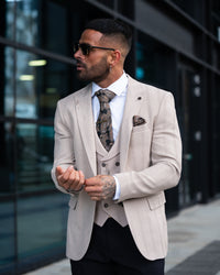 Milligan - Beige 3 Piece Suit