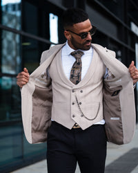 Milligan - Beige 3 Piece Suit