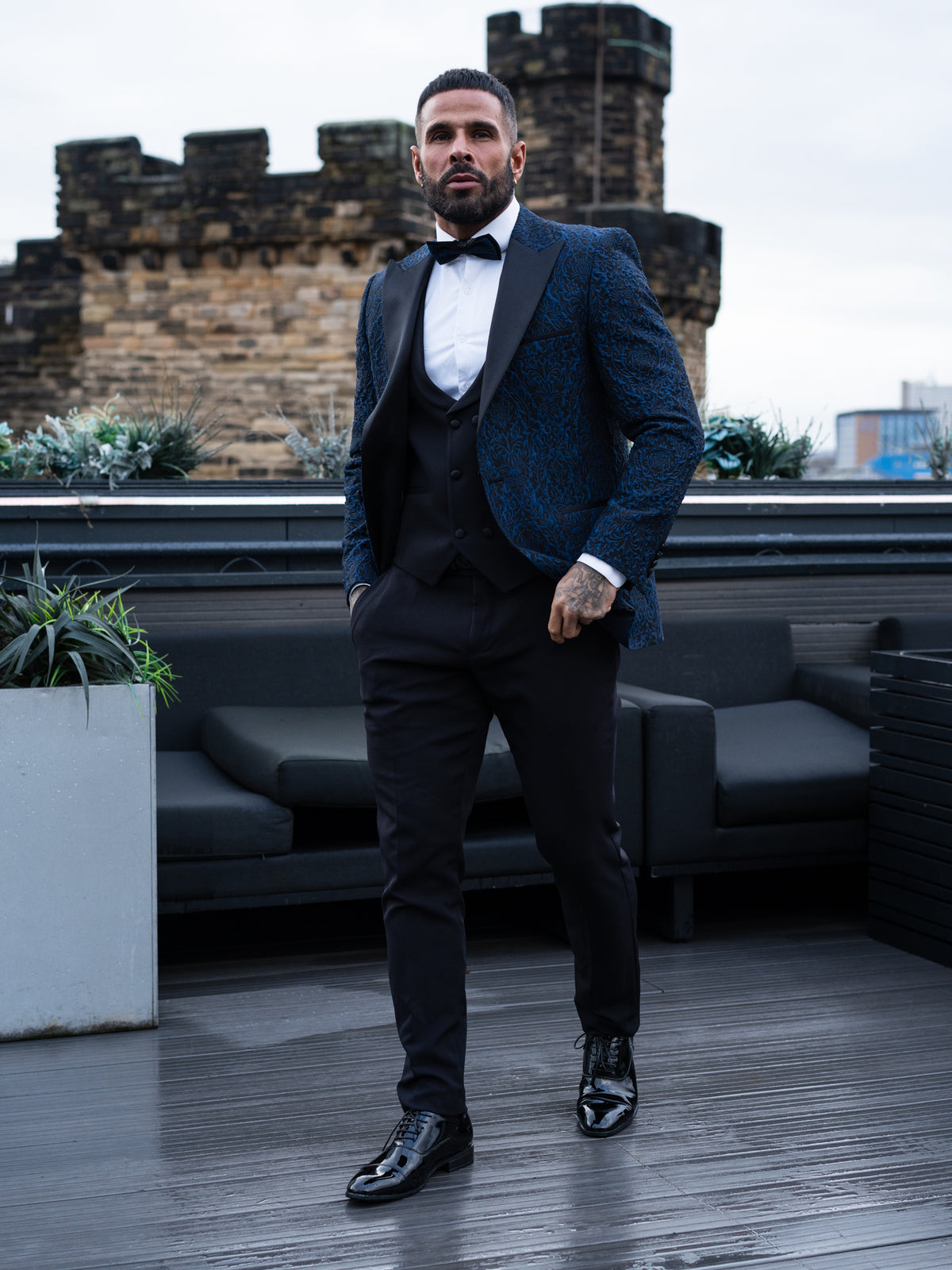 Loris - Blue/Black Tuxedo & Bow Tie