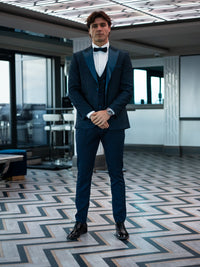 Ermanno - Blue/Navy Tuxedo & Bow Tie