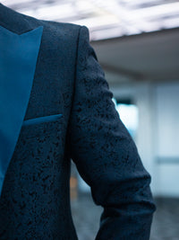 Ermanno - Blue/Navy Tuxedo & Bow Tie