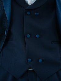 Ermanno - Blue/Navy Tuxedo & Bow Tie