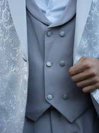 Cosmo - Grey/Silver Tuxedo & Bow Tie
