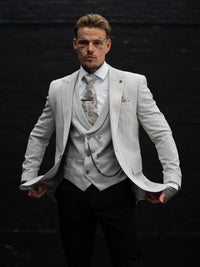 Oakland - Concrete Grey/Brown Fleck 3 Piece Suit