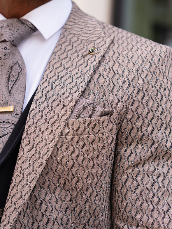 Armando - Brown/Black 3 Piece Suit