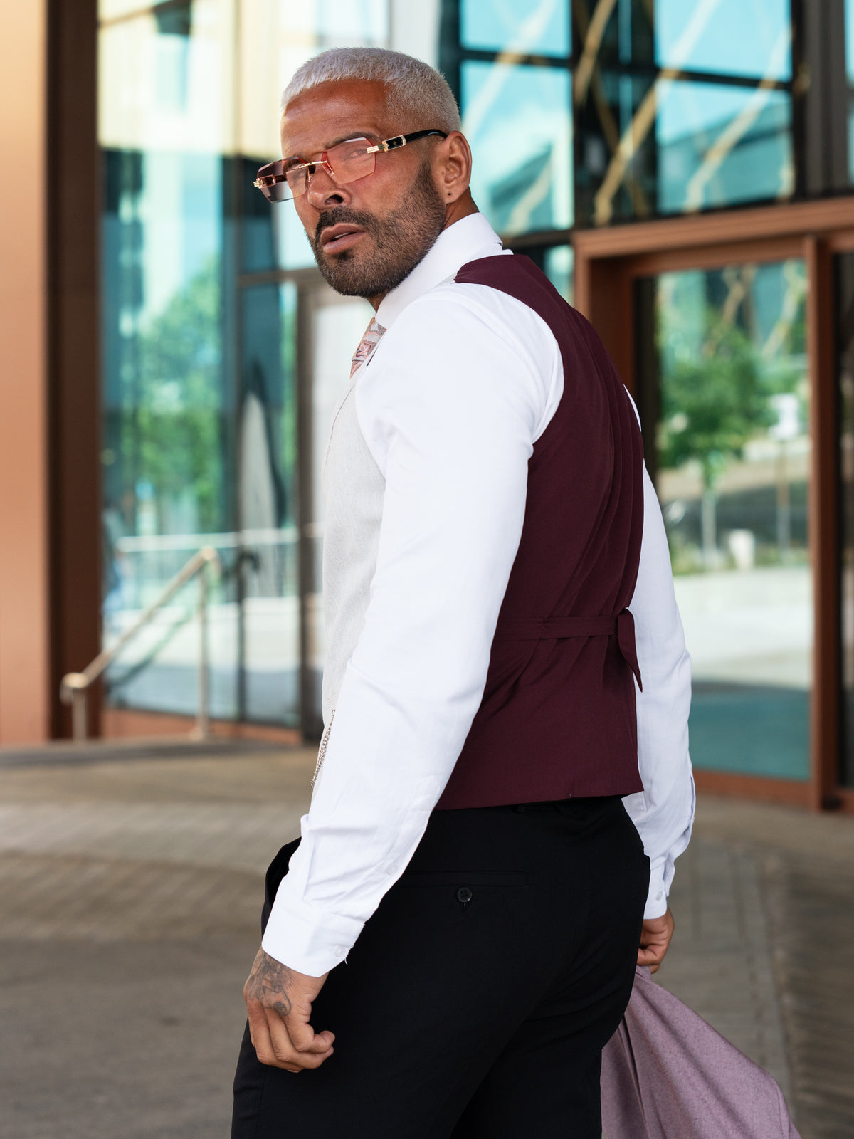 Stark - Light Maroon 3 Piece Suit