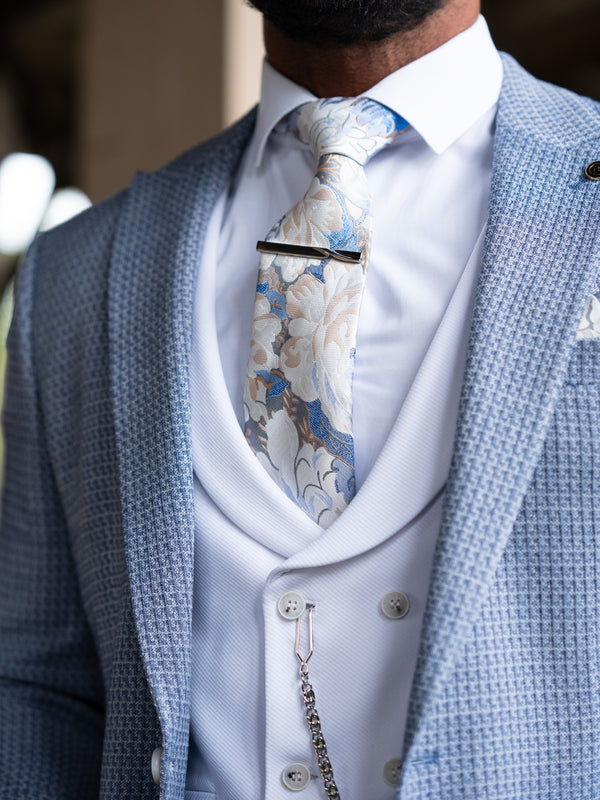 Pegasi - Pale Blue/White 3 Piece Suit