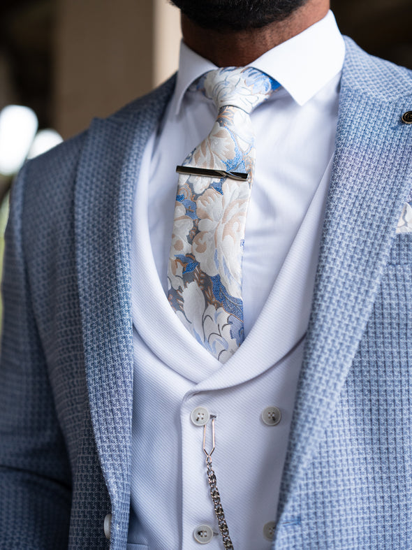 Pegasi - Pale Blue/White 3 Piece Suit