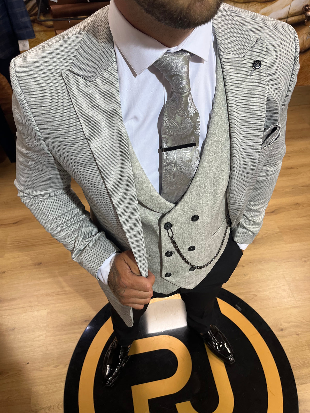 Antinori -Grey/Sage 3 Piece Suit