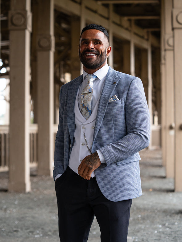 Pegasi - Pale Blue/White 3 Piece Suit