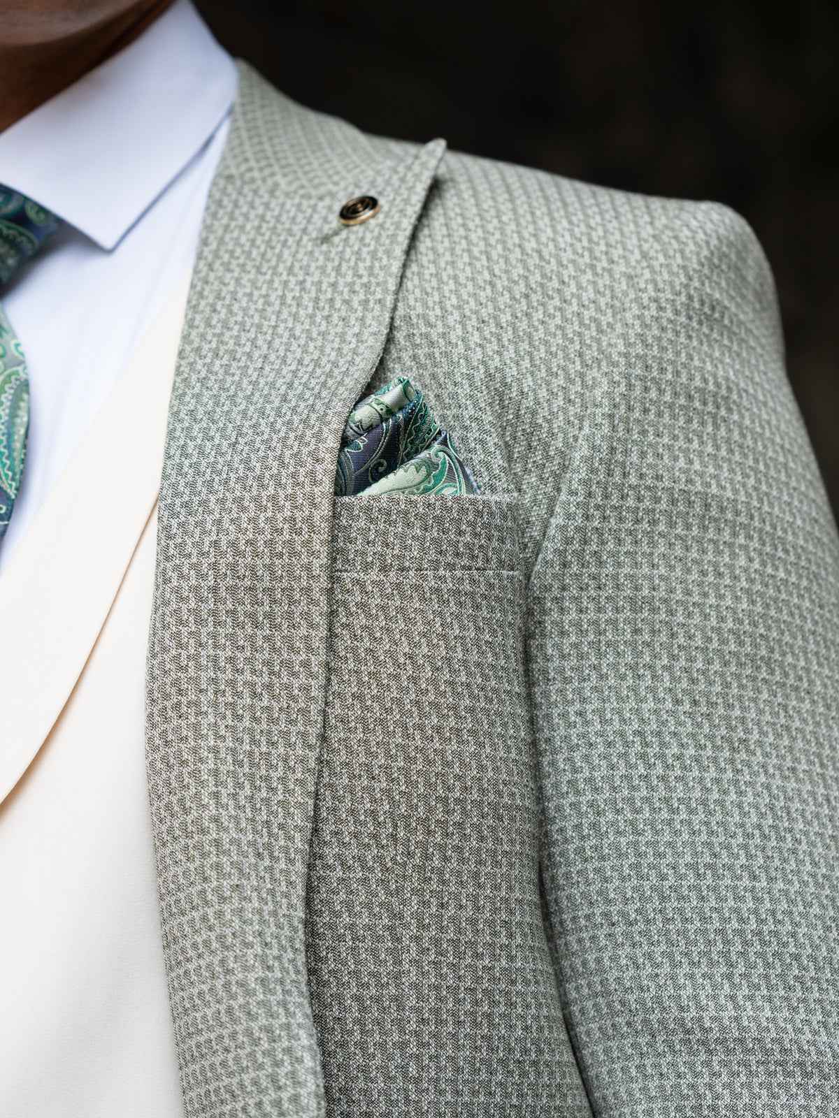 Dorado - Moss Green/Cream 3 Piece Suit