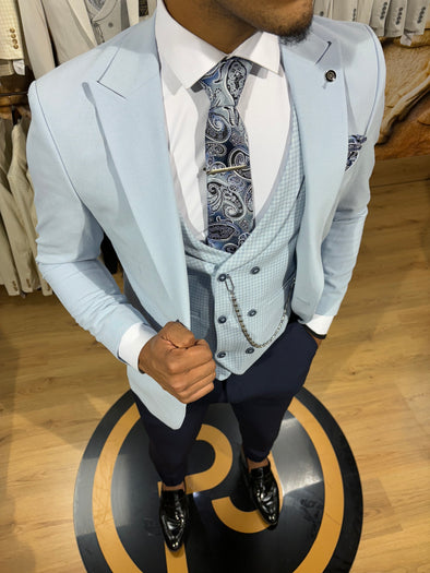 Edinburgh - Light Blue 3 Piece Suit