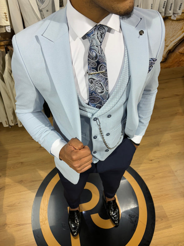 Edinburgh - Light Blue 3 Piece Suit