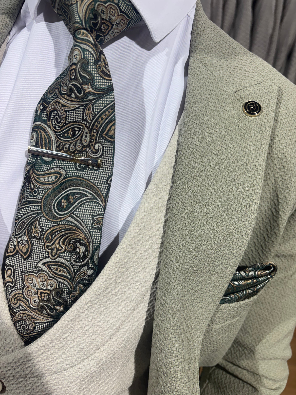 Braddock - Khaki/Beige 3 Piece Suit