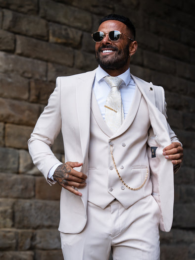 V2 Essential Cream 3 Piece Suit