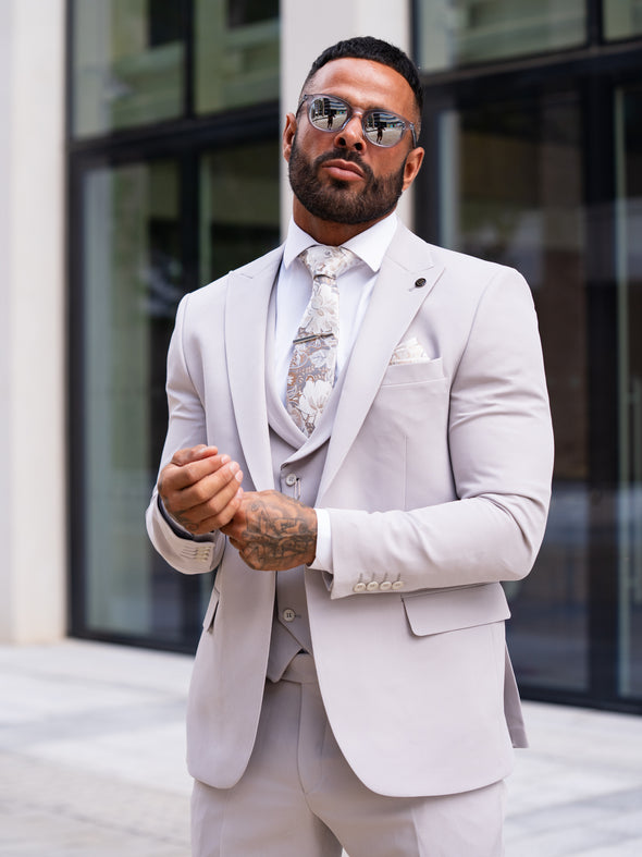 V2 Essential Grey 3 Piece Suit