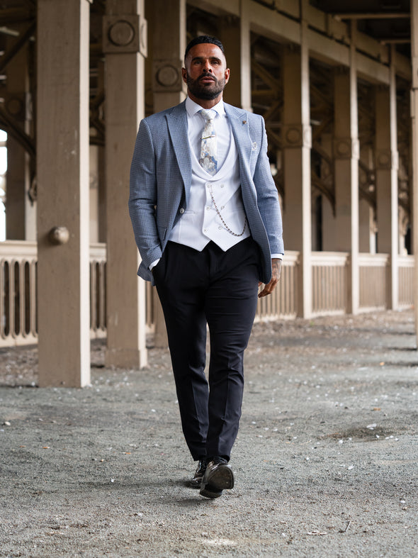 Pegasi - Pale Blue/White 3 Piece Suit